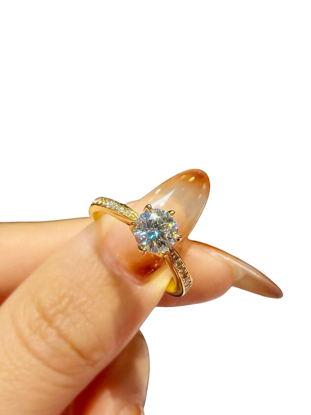 Luksus Moissanit Evighedsring | S925 Sterling Sølv Løftering