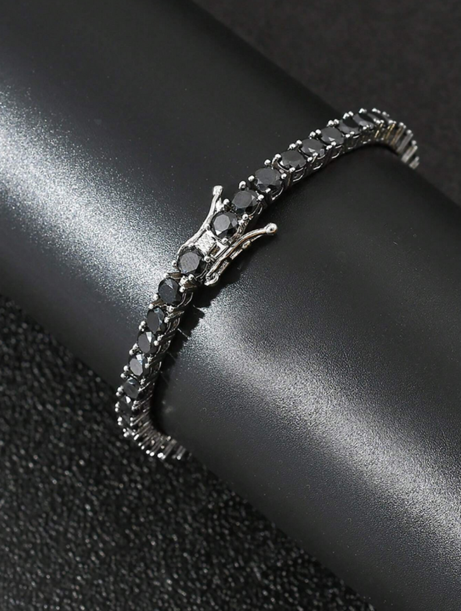 Midnight Radiance Moissanite Bracelete | S925 Sterling Silver
