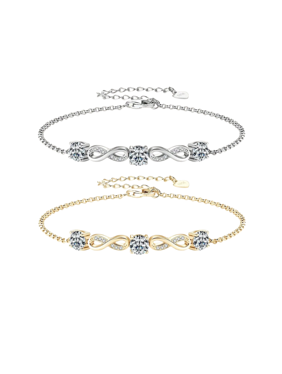 Drej Sløjfe Moissanite Armbånd | Elegant S925 Sterling Sølv
