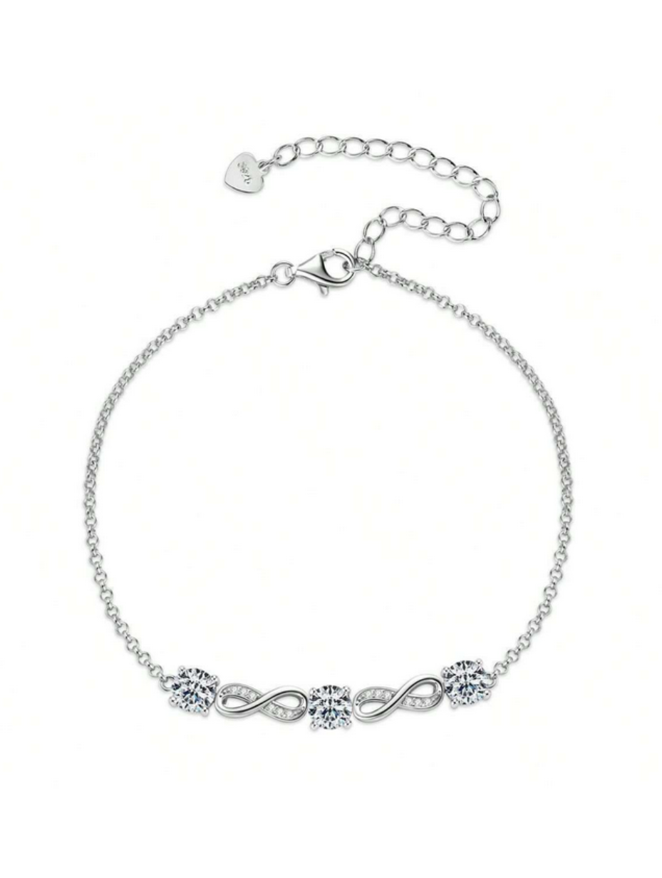 Drej Sløjfe Moissanite Armbånd | Elegant S925 Sterling Sølv