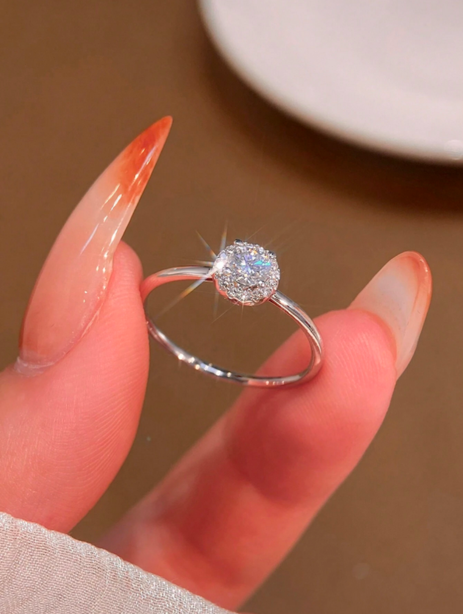 Udsøgt Moissanit Diamantring | 925 Sterling Sølv