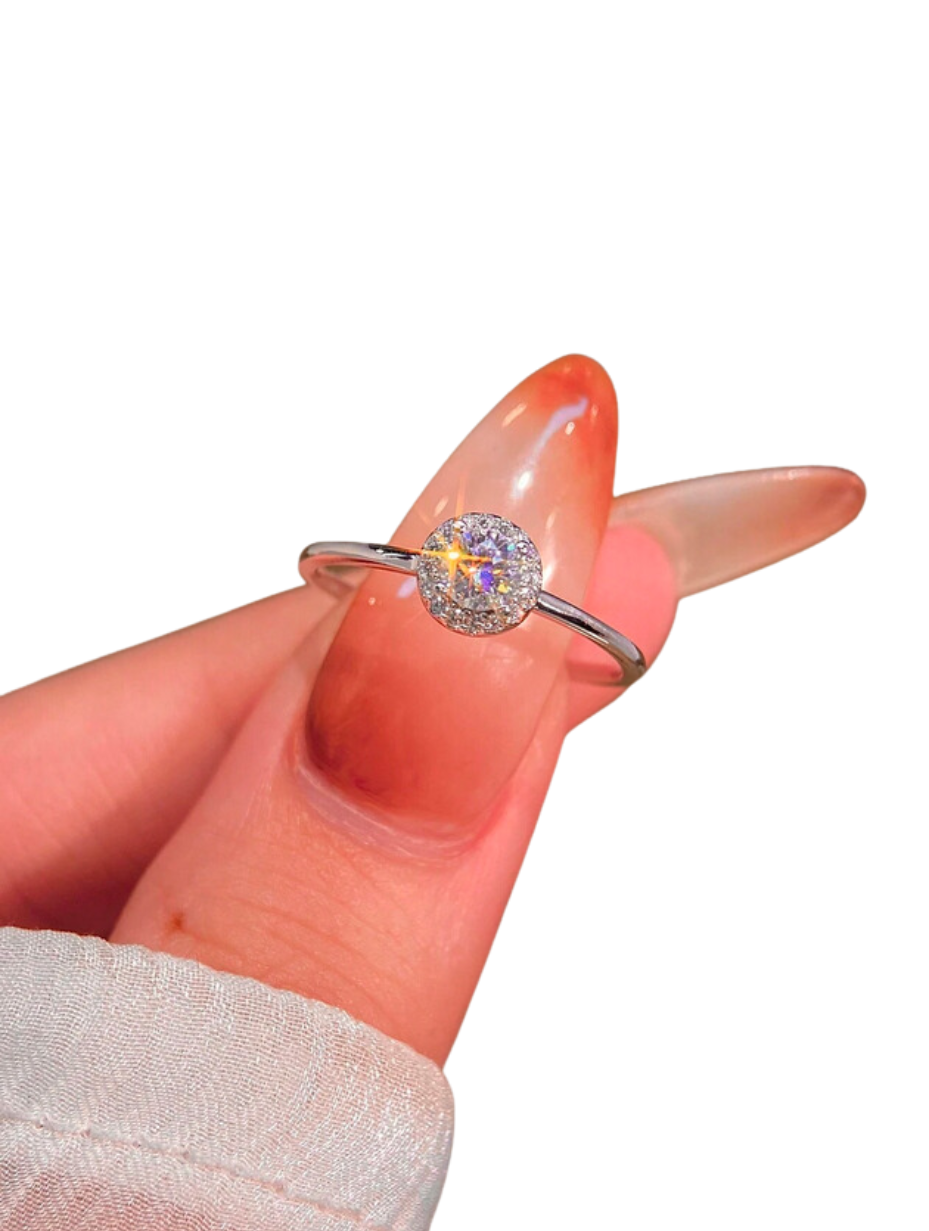 Udsøgt Moissanit Diamantring | 925 Sterling Sølv
