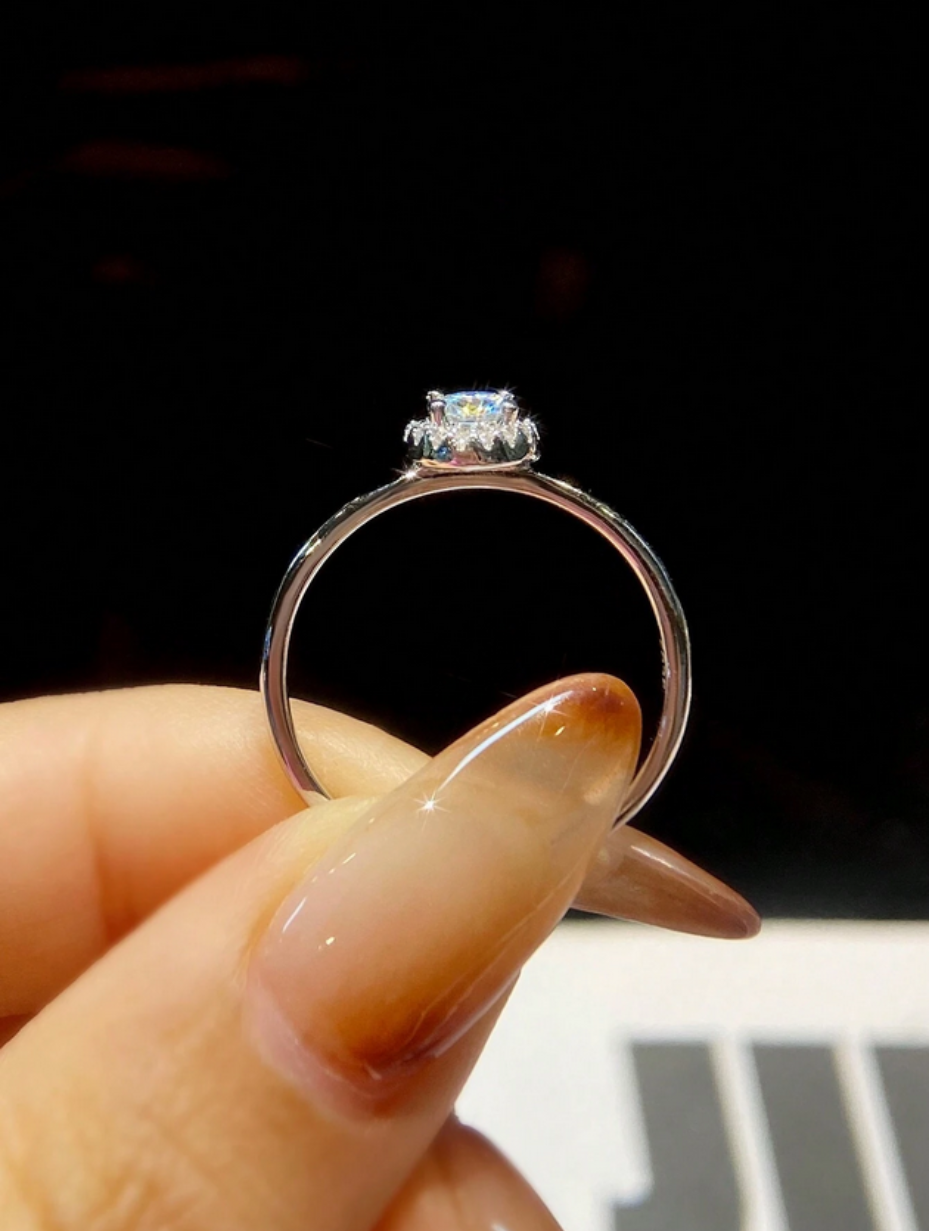 Udsøgt Moissanit Diamantring | 925 Sterling Sølv