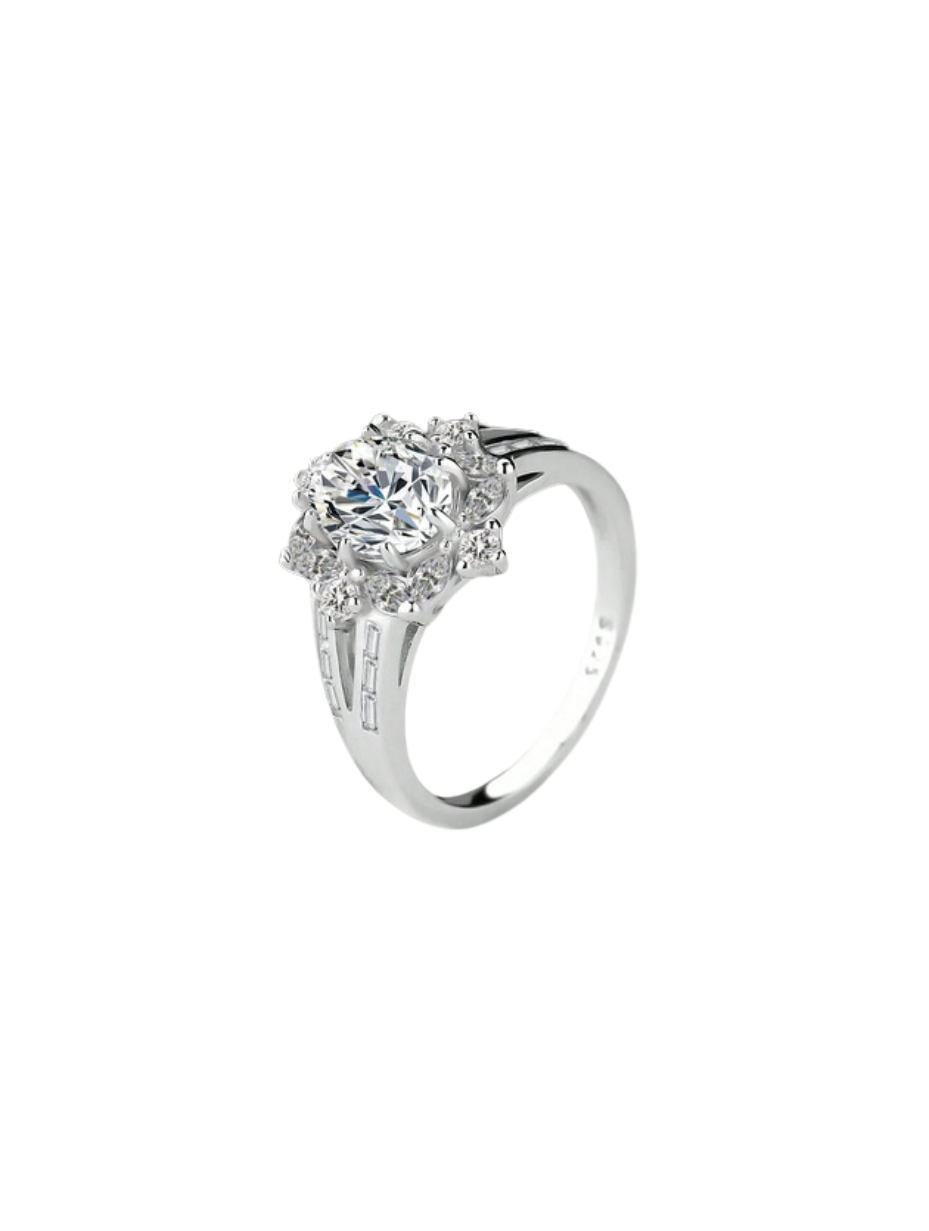 High-Quality Egg-Shaped Crown Ring | 925 Sterling Silver