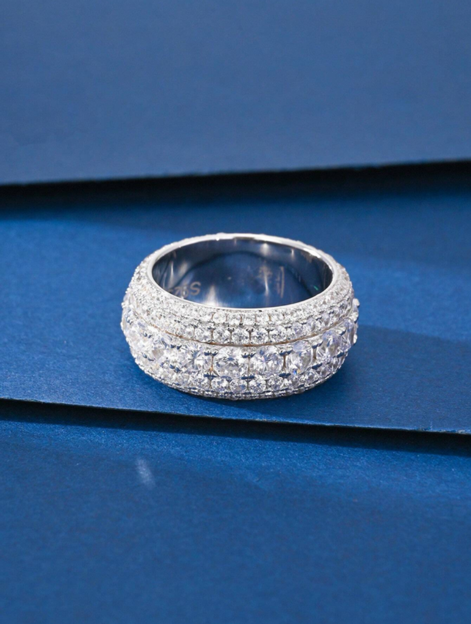 Moissanit Herre Ring | Forgyldt