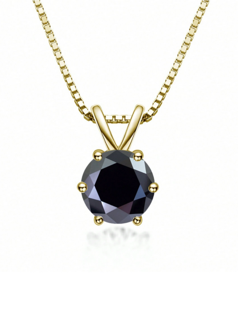 Lovely S925 Sterling Silver 6-Claw Moissanite Pendant Necklace