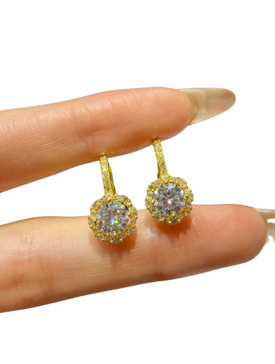 Sparkling Moissanite Earrings | S925 Sterling Silver