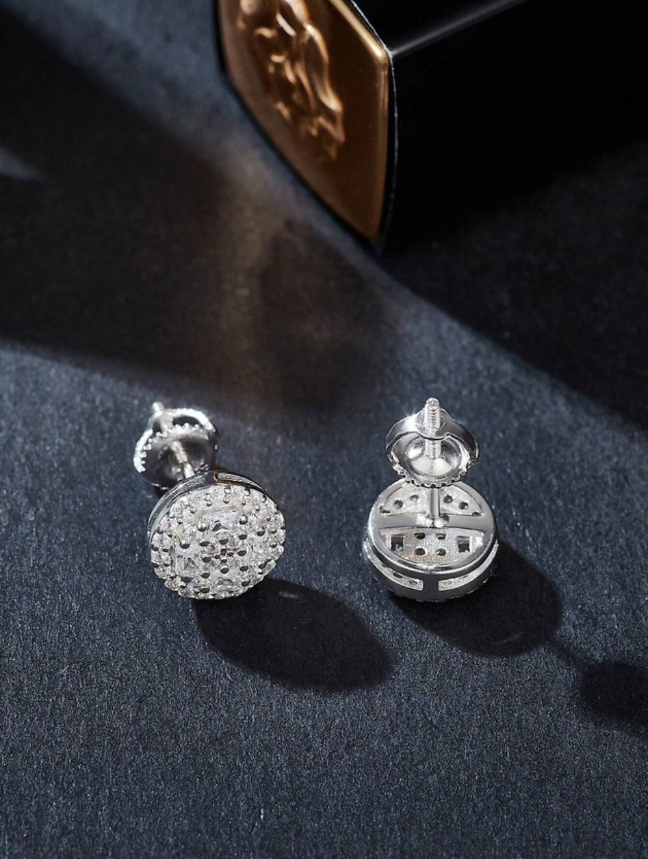 Moissanite Stud Earrings | S925 Silver Jewelry