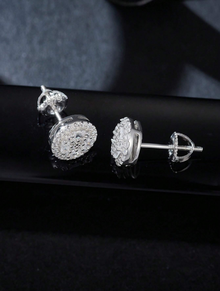 Moissanite Stud Earrings | S925 Silver Jewelry