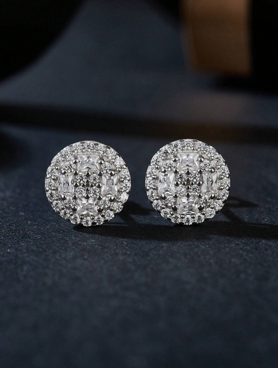 Moissanite Stud Earrings | S925 Silver Jewelry