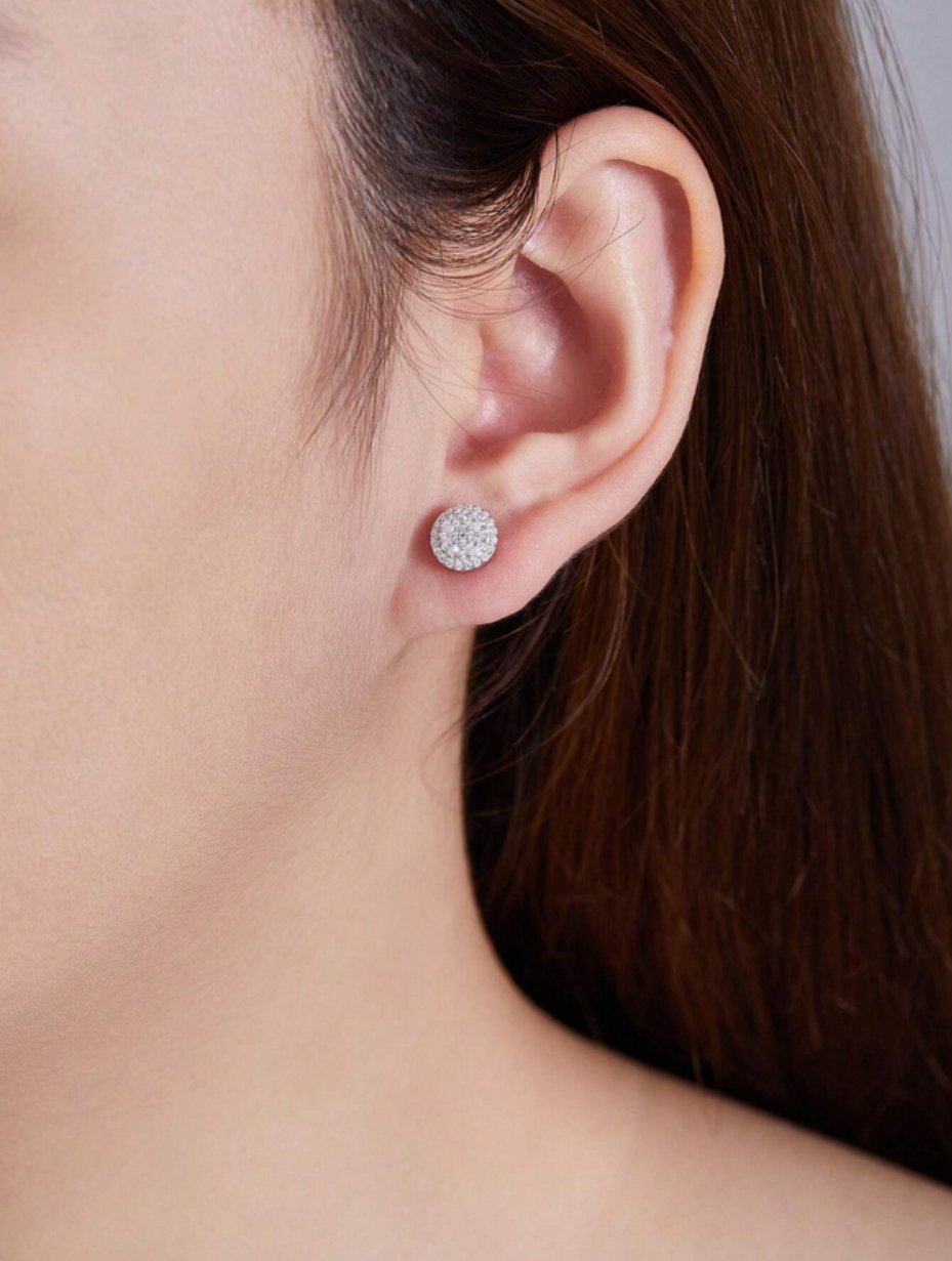 Moissanite Stud Earrings | S925 Silver Jewelry