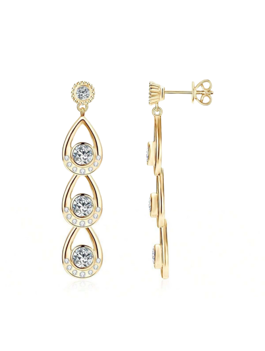 S925 Moissanite Water Drop Earrings | Elegant Design