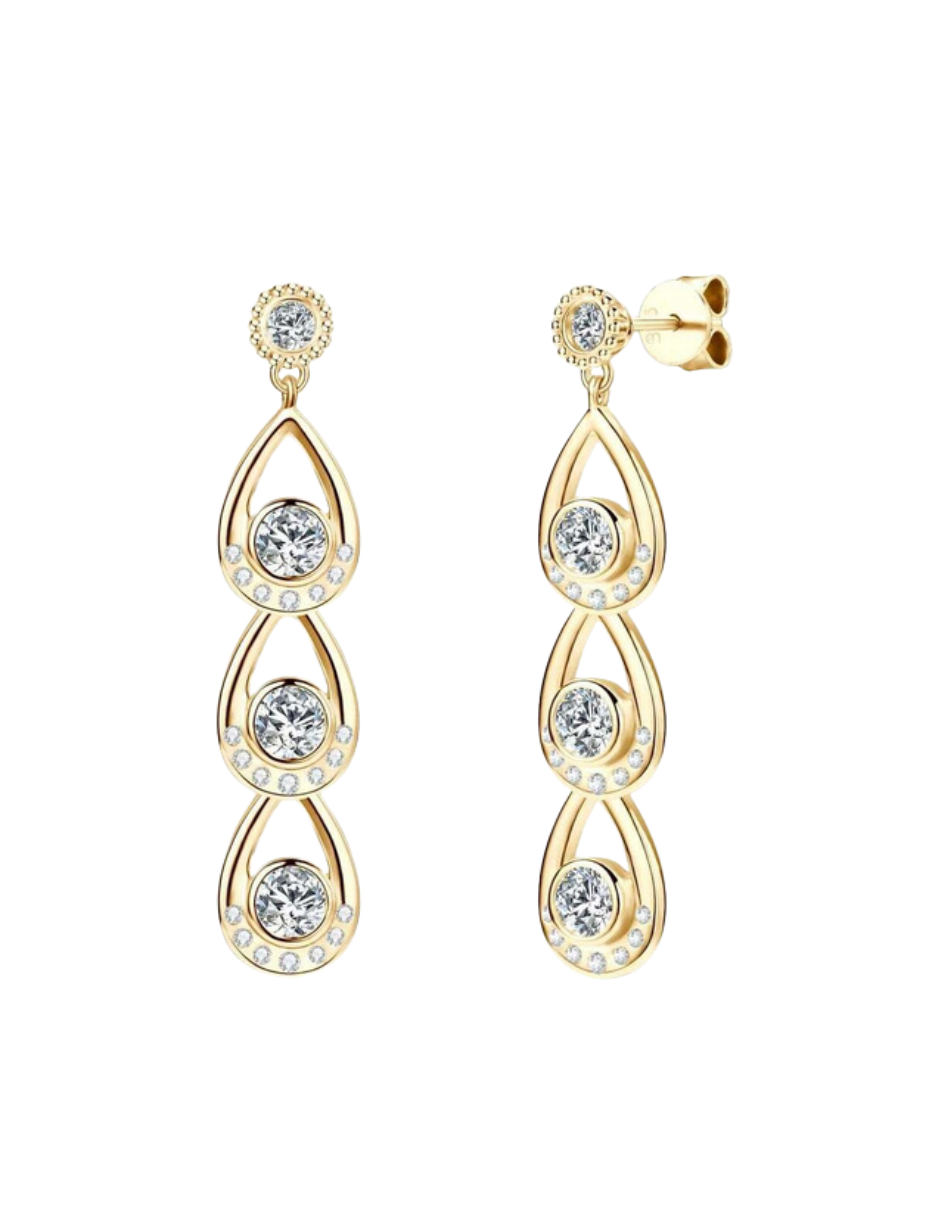 S925 Moissanite Water Drop Earrings | Elegant Design