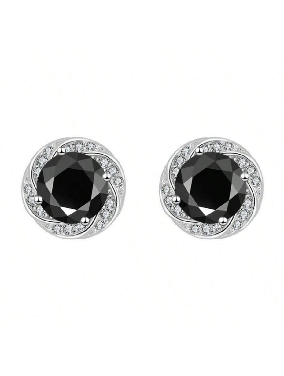 Sterling Silver Moissanite Stud Earrings | Timeless Elegance