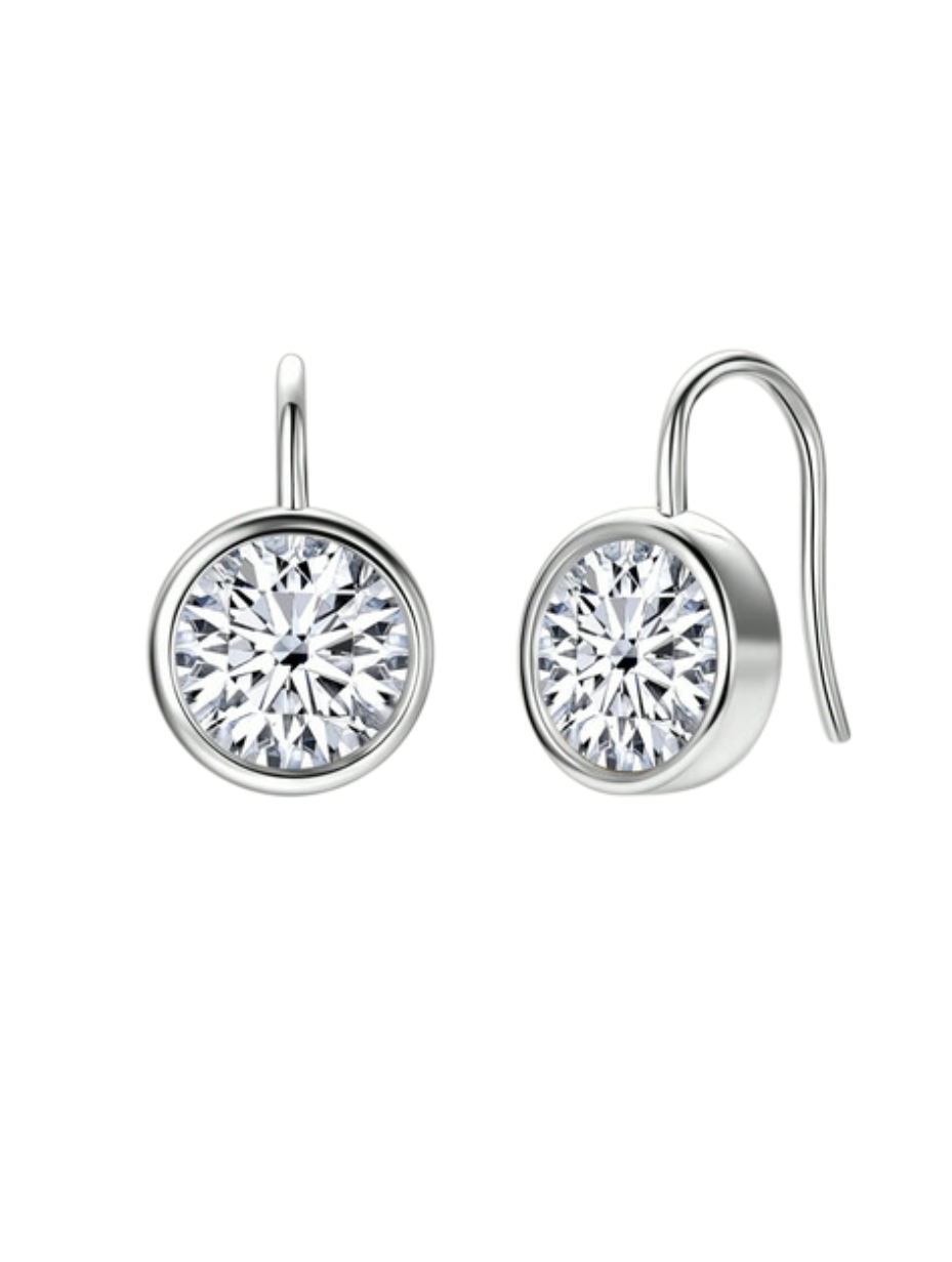 S925 Sterling Silver Moissanite Earrings | U-Shaped Elegance