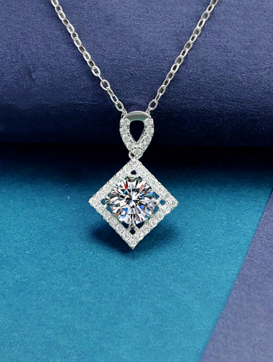 Moissanite Necklace | Sterling Silver