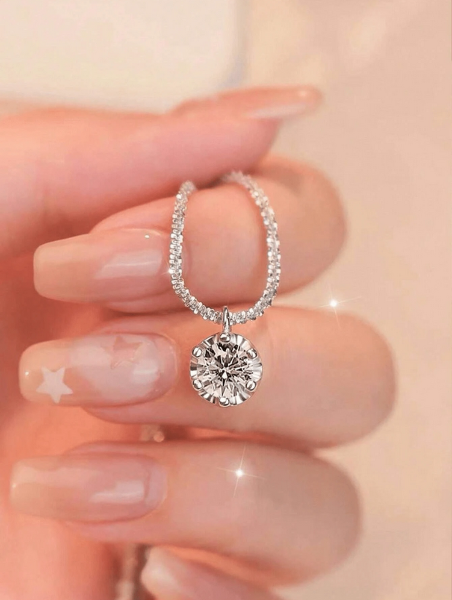 Sparkle Moissanite Løftehalskæde | Tidløs Luksus til Hende