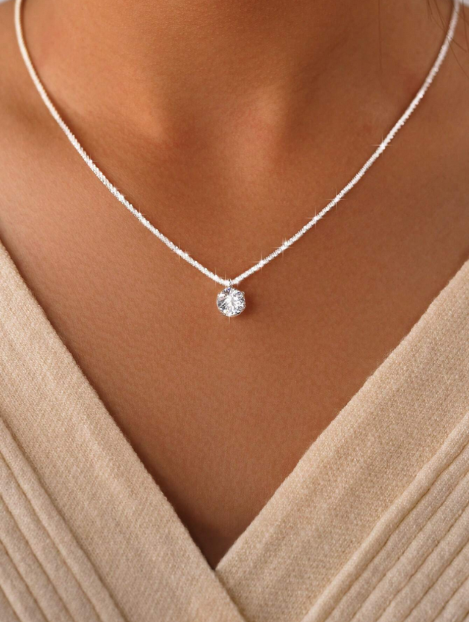 Sparkle Moissanite Løftehalskæde | Tidløs Luksus til Hende
