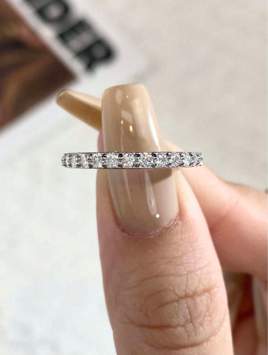 Moissanite Solitaire Ring | Stabelbar S925 Sterling Sølv