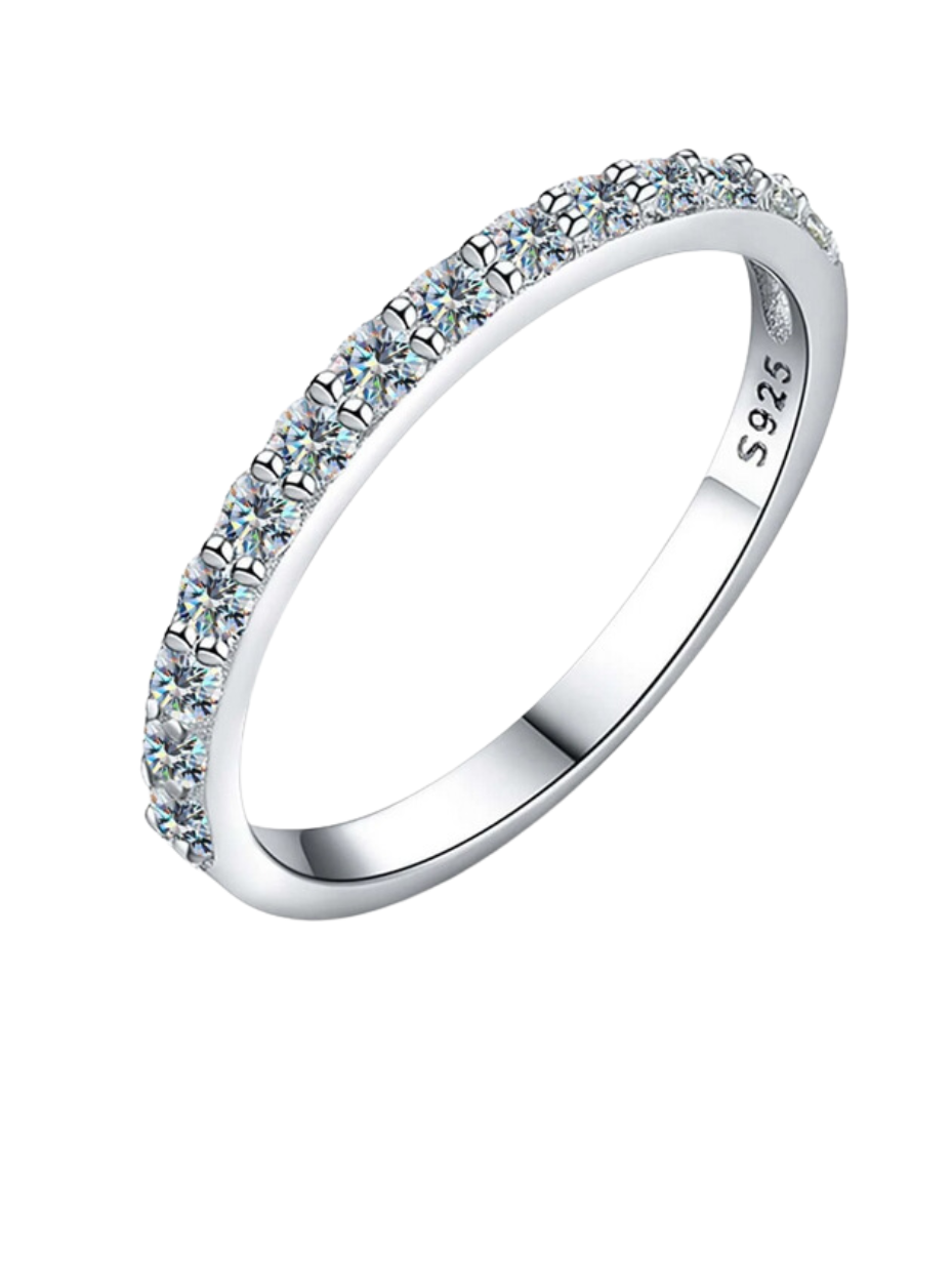 Moissanite Solitaire Ring | Stabelbar S925 Sterling Sølv