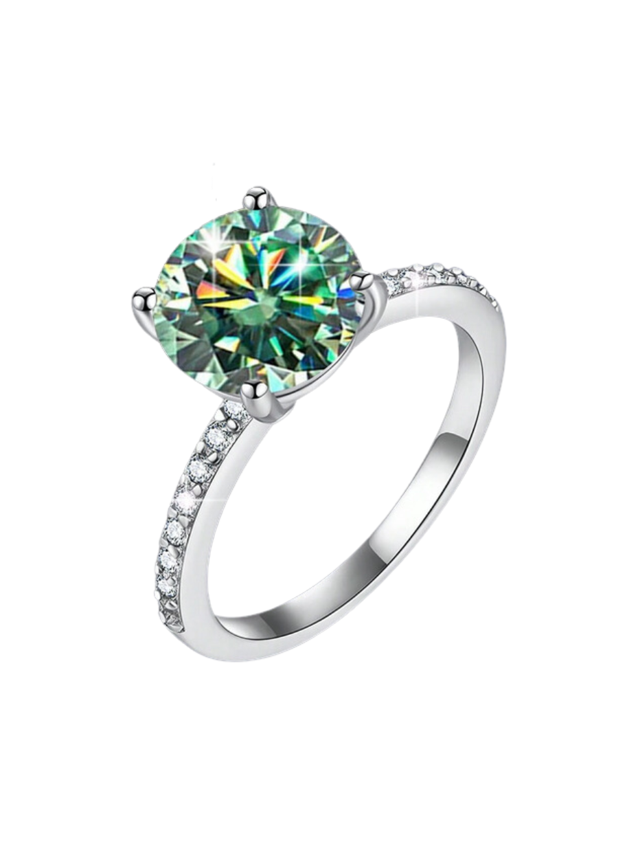 Brilliant Moissanit Ring | S925 Sterling Sølv