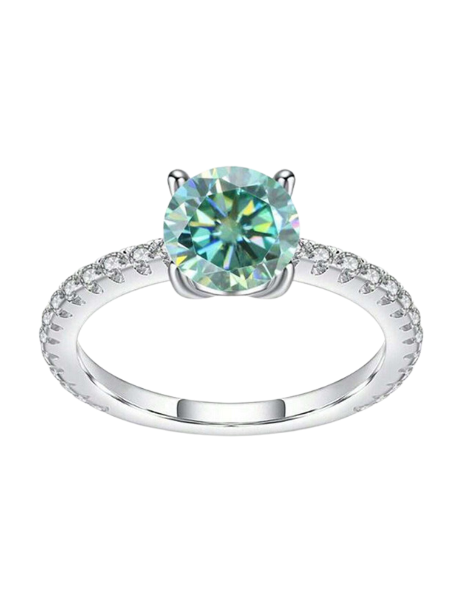 Brilliant Moissanit Ring | S925 Sterling Sølv