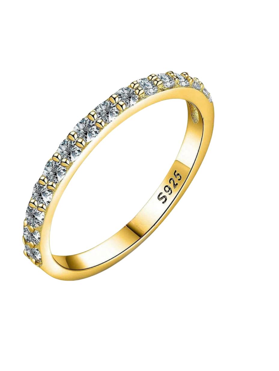 Moissanite Solitaire Ring | Stabelbar S925 Sterling Sølv