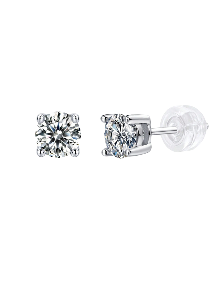 Moissanite Stud Earrings | S925 Sterling Silver