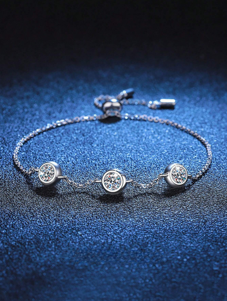 Elegant Moissanit Armbånd | S925 Sterling Sølv