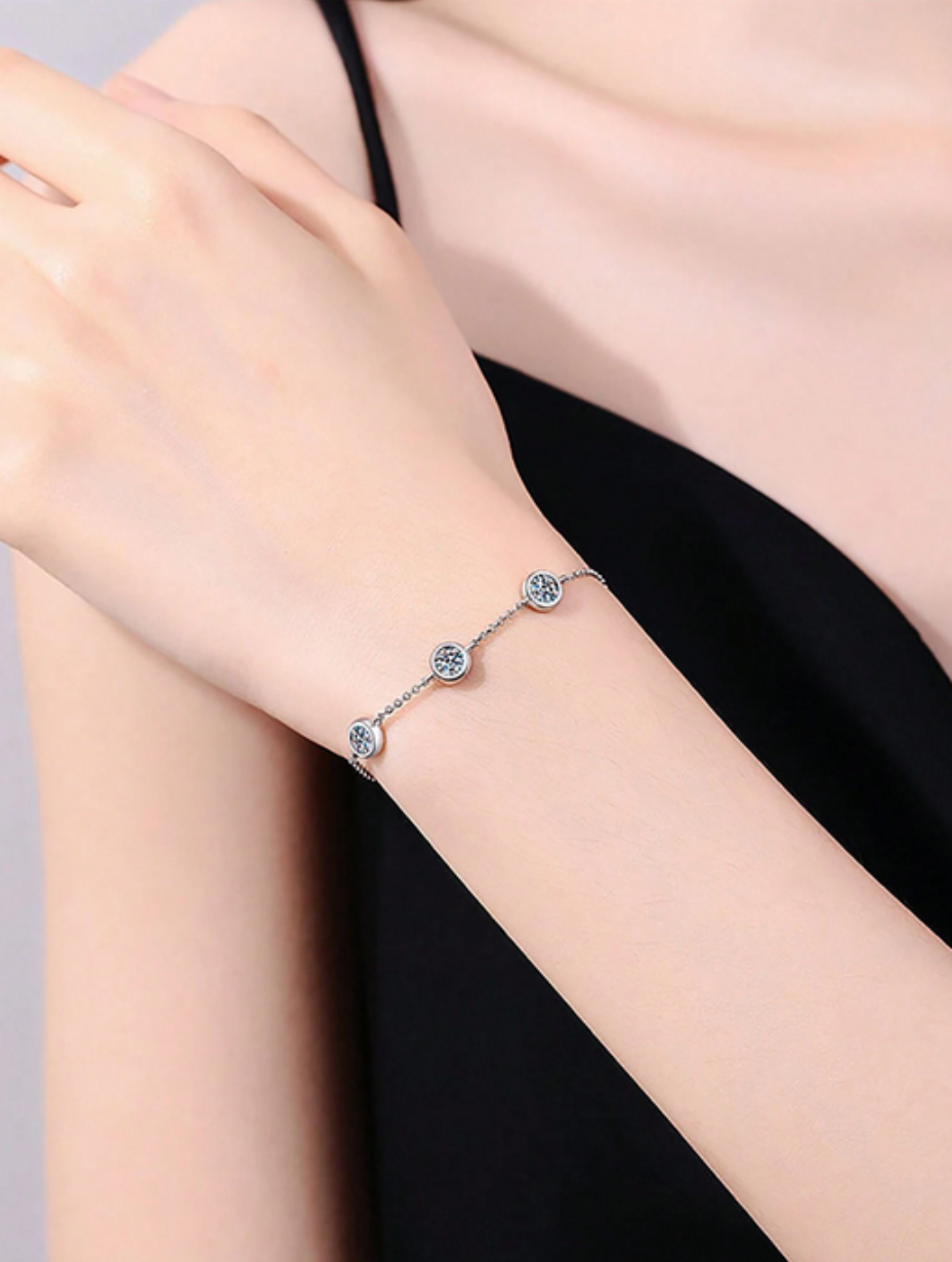 Elegant Moissanit Armbånd | S925 Sterling Sølv