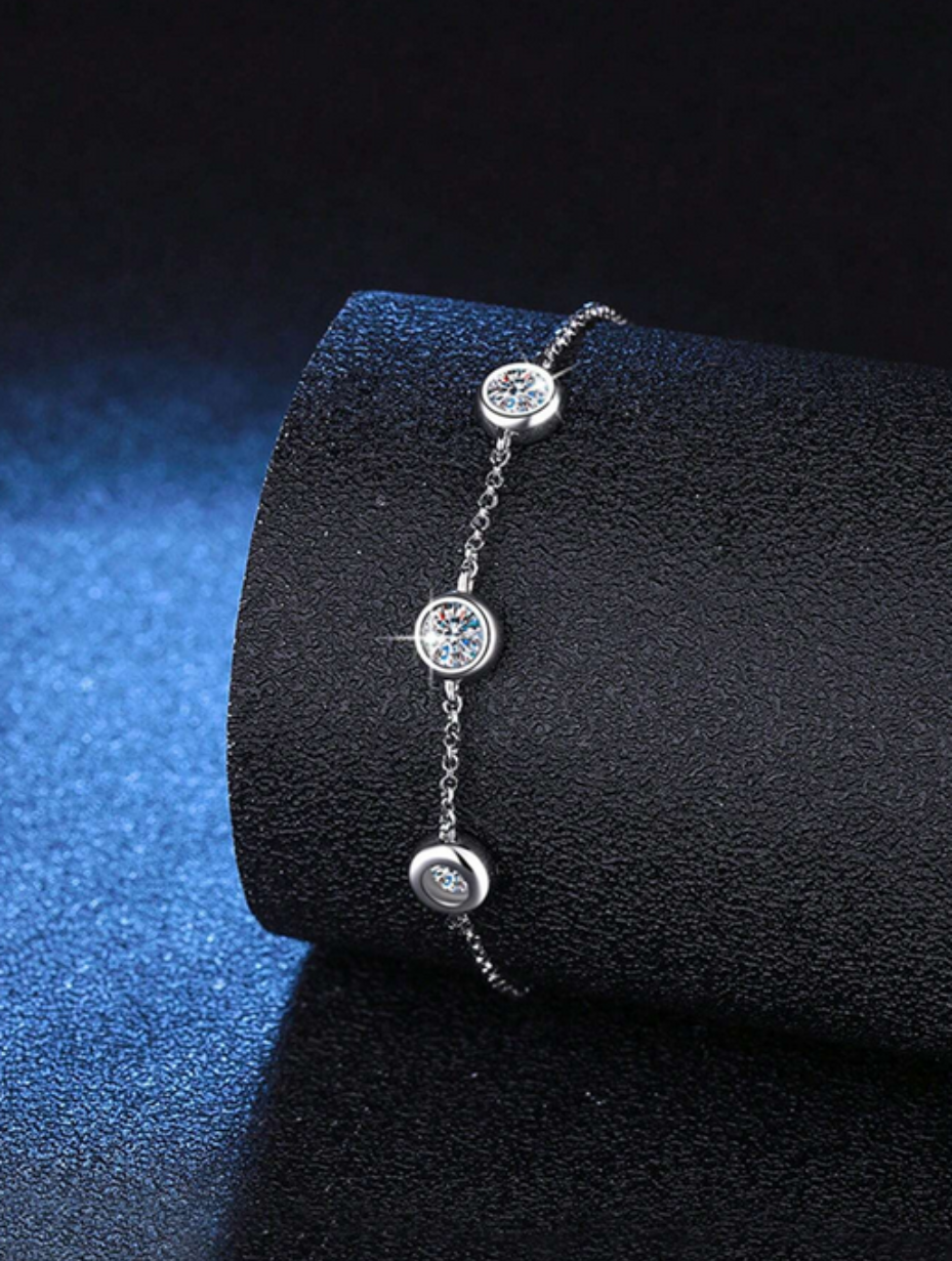Elegant Moissanit Armbånd | S925 Sterling Sølv