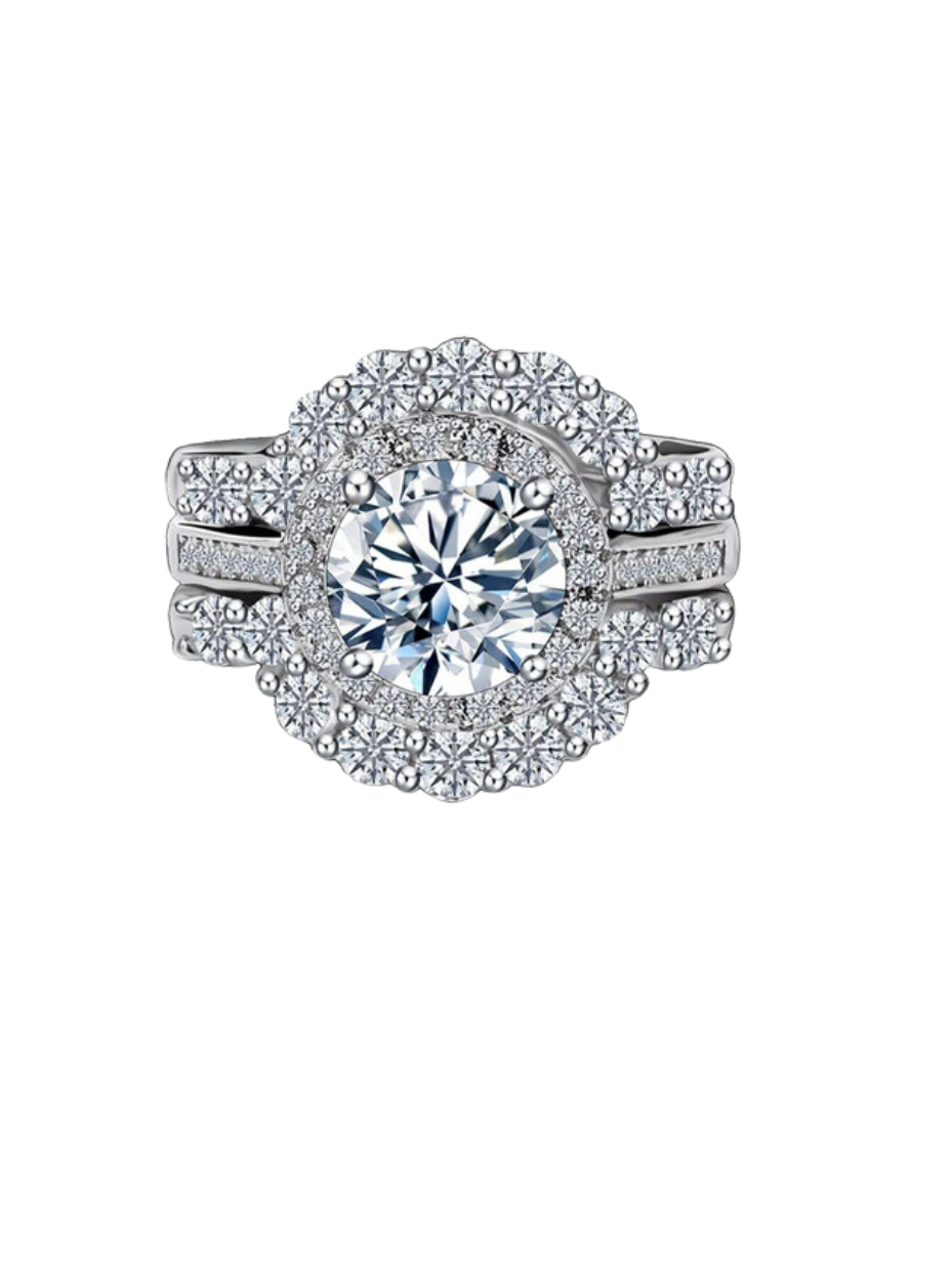 Rund Bohemsk Moissanitring – Elegant og Stilfuld