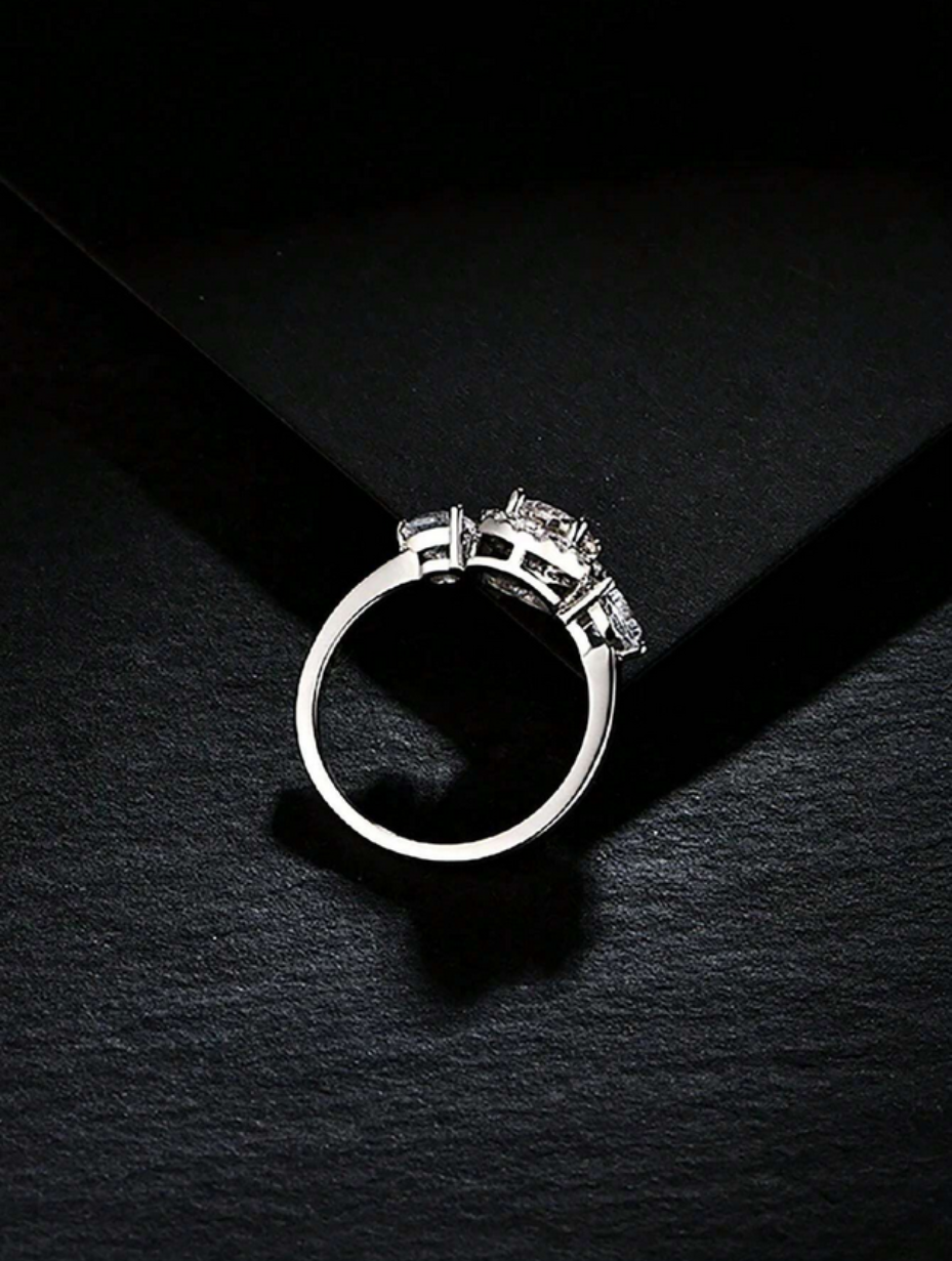 Mousserende Moissanit Ring – S925 Luksus