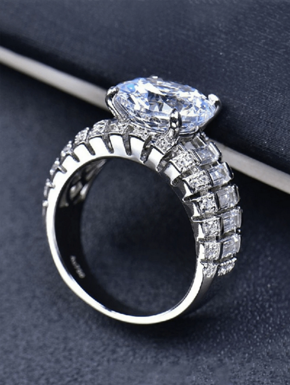 Moissanit Ring – S925 Let Luksus