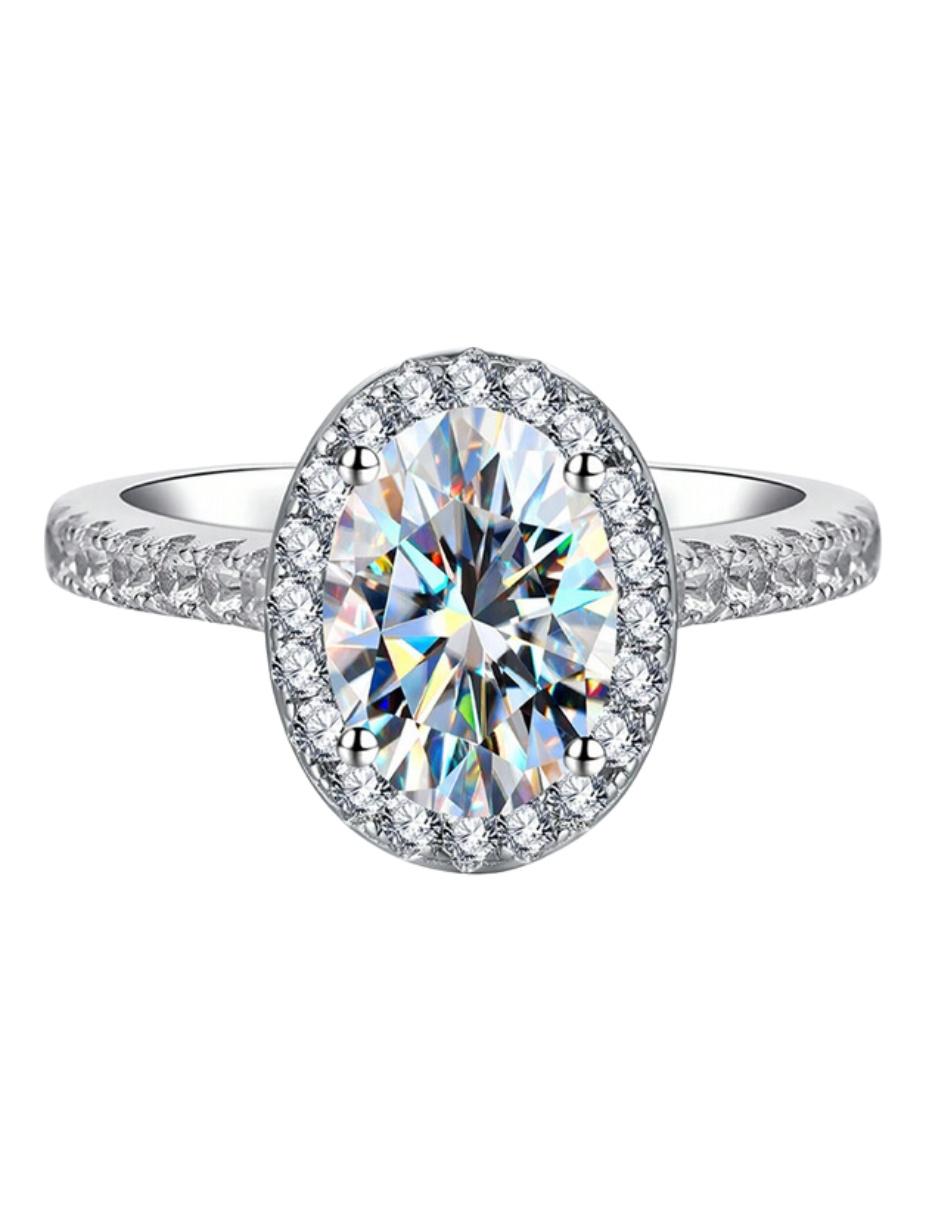 Moissanit Evigheds Ring – S925 Sølv