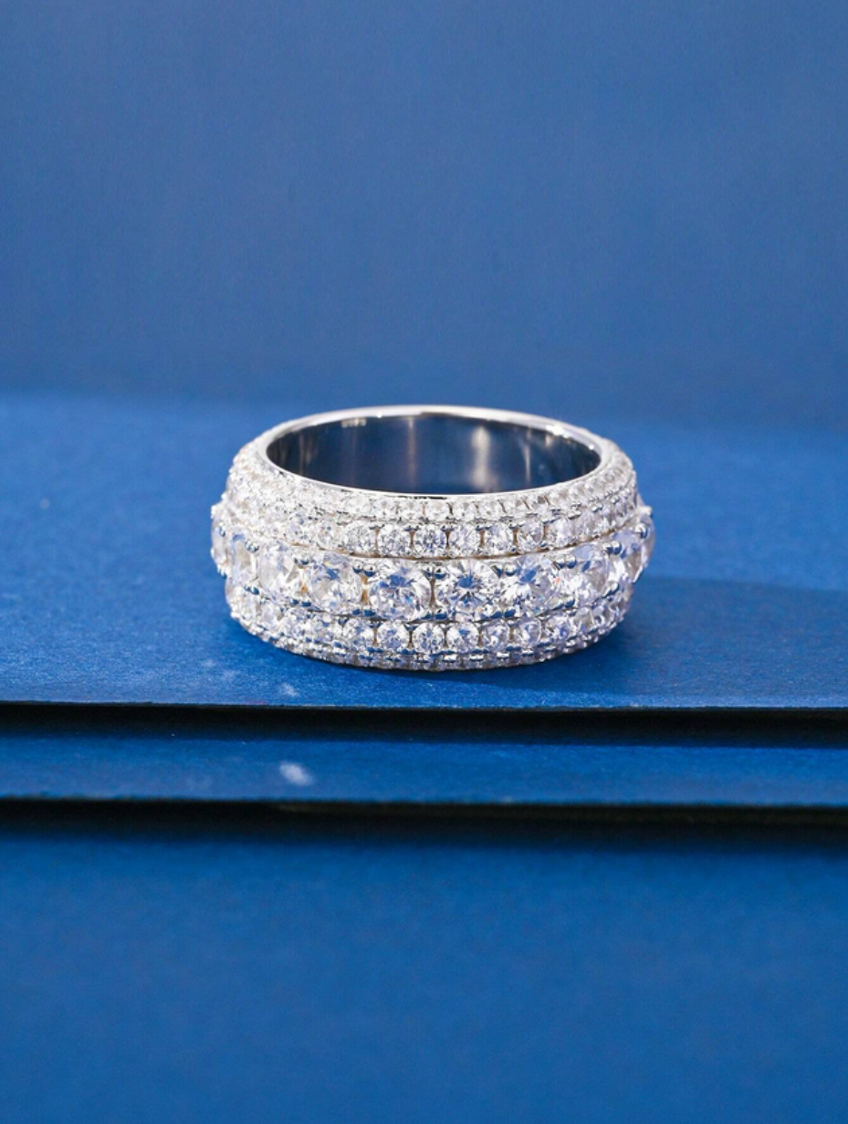 Moissanit Herre Ring | Forgyldt