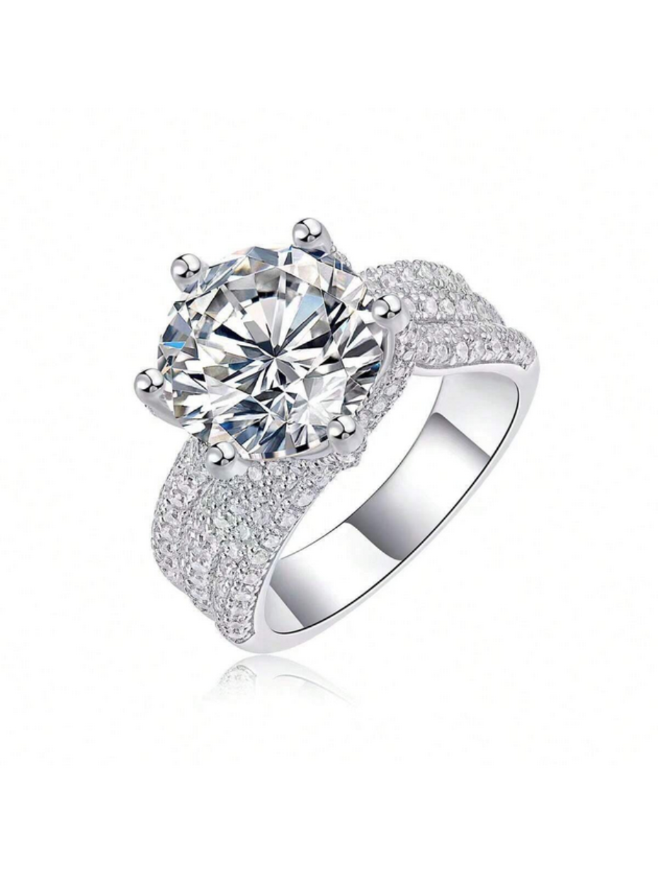 Moissanit 925 Sterling Sølv Ring | Luksus Smykker