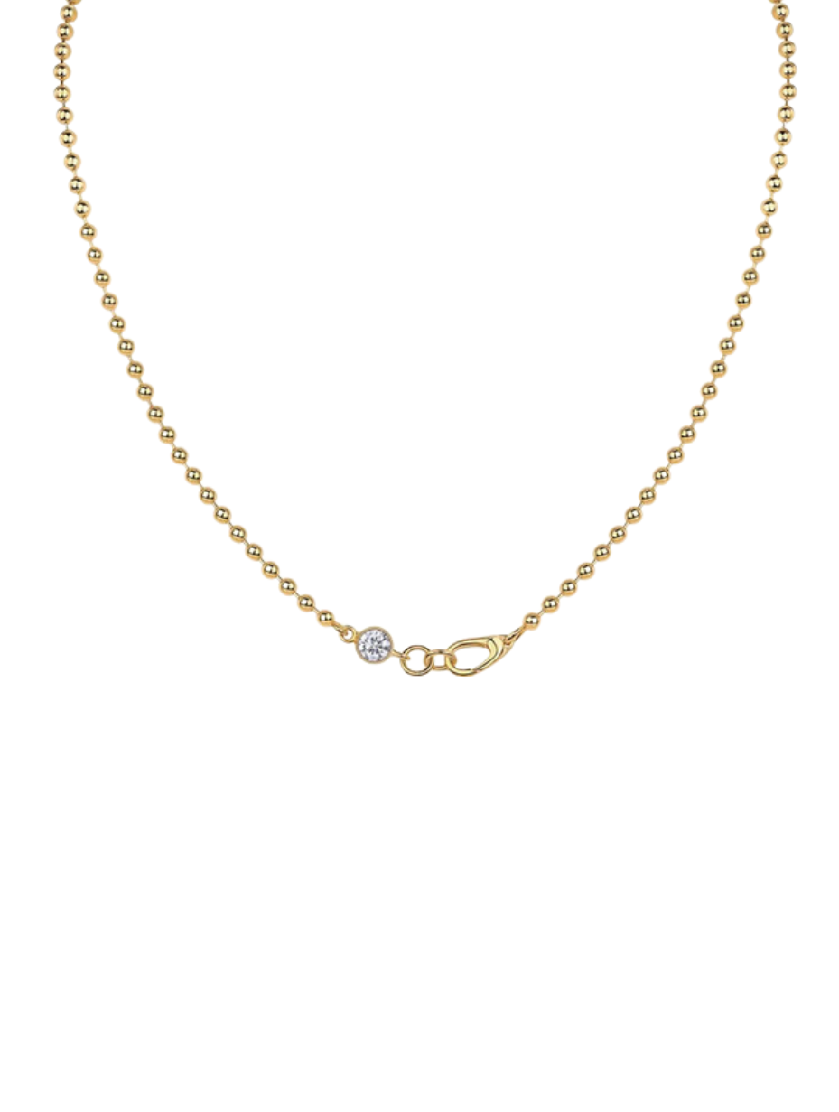 Elegant Moissanite Pendant Necklace | 18K Gold Plated
