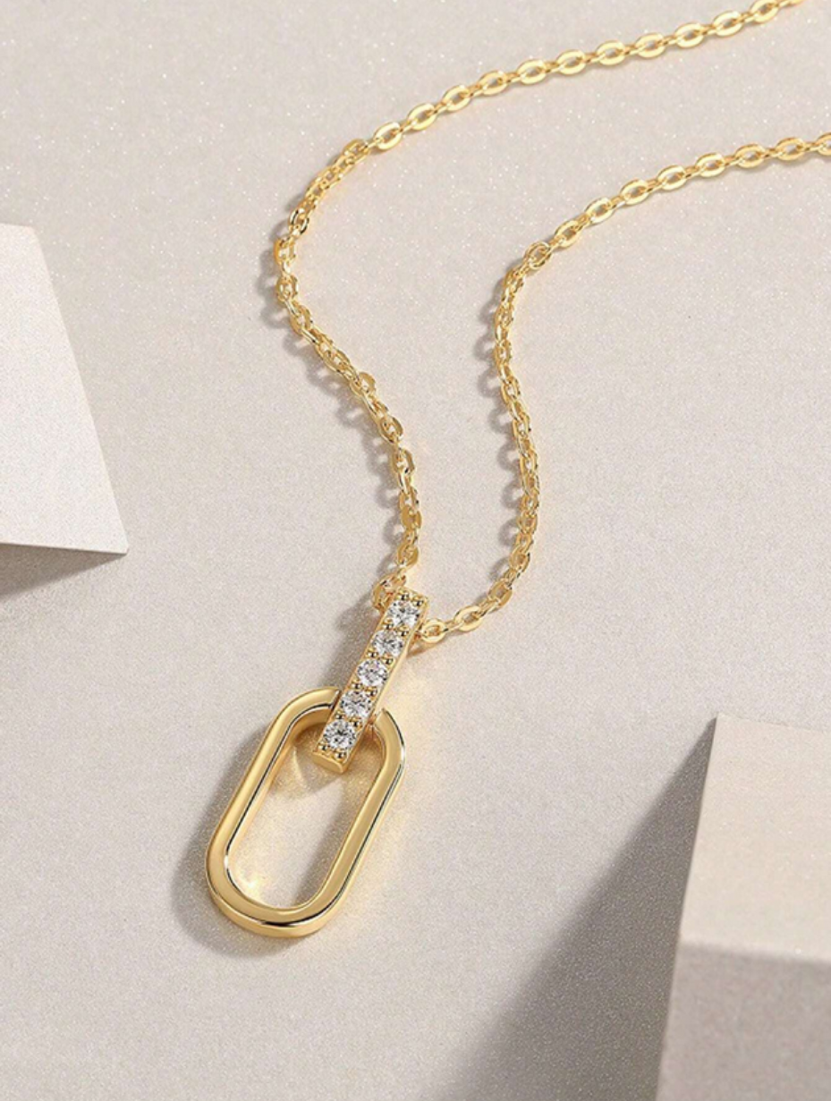 Delicate Moissanite Pendant | Hollow S925 Design