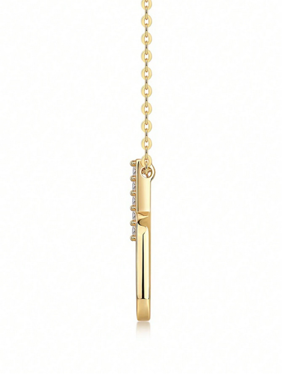 Delicate Moissanite Pendant | Hollow S925 Design
