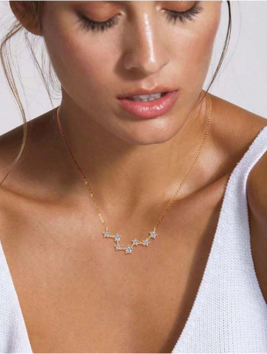 Unique Molecular Structure 925 Sterling Silver Moissanite Necklace