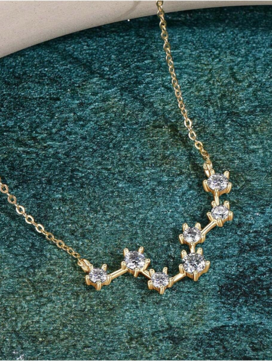 Unique Molecular Structure 925 Sterling Silver Moissanite Necklace