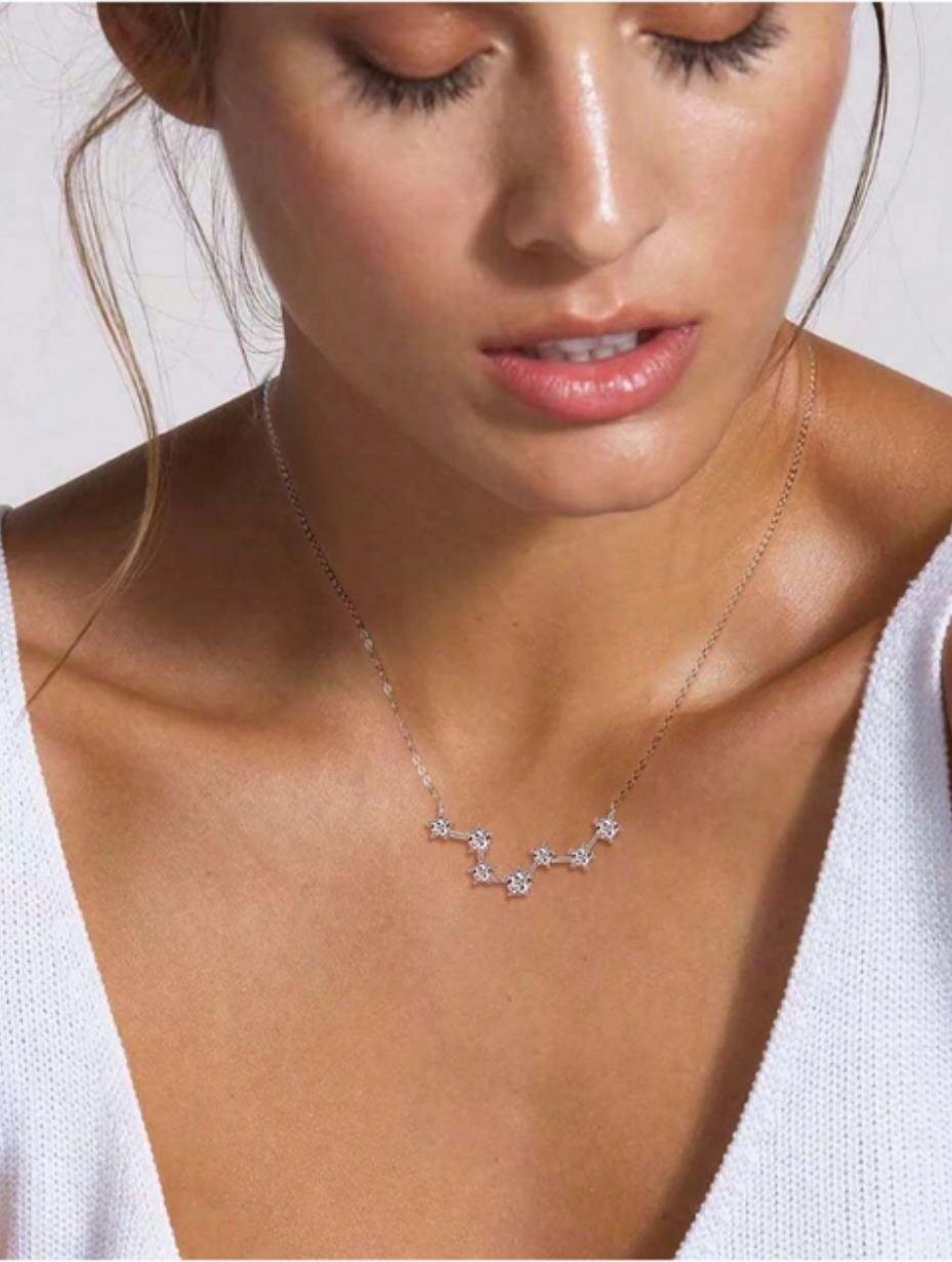 Unique Molecular Structure 925 Sterling Silver Moissanite Necklace
