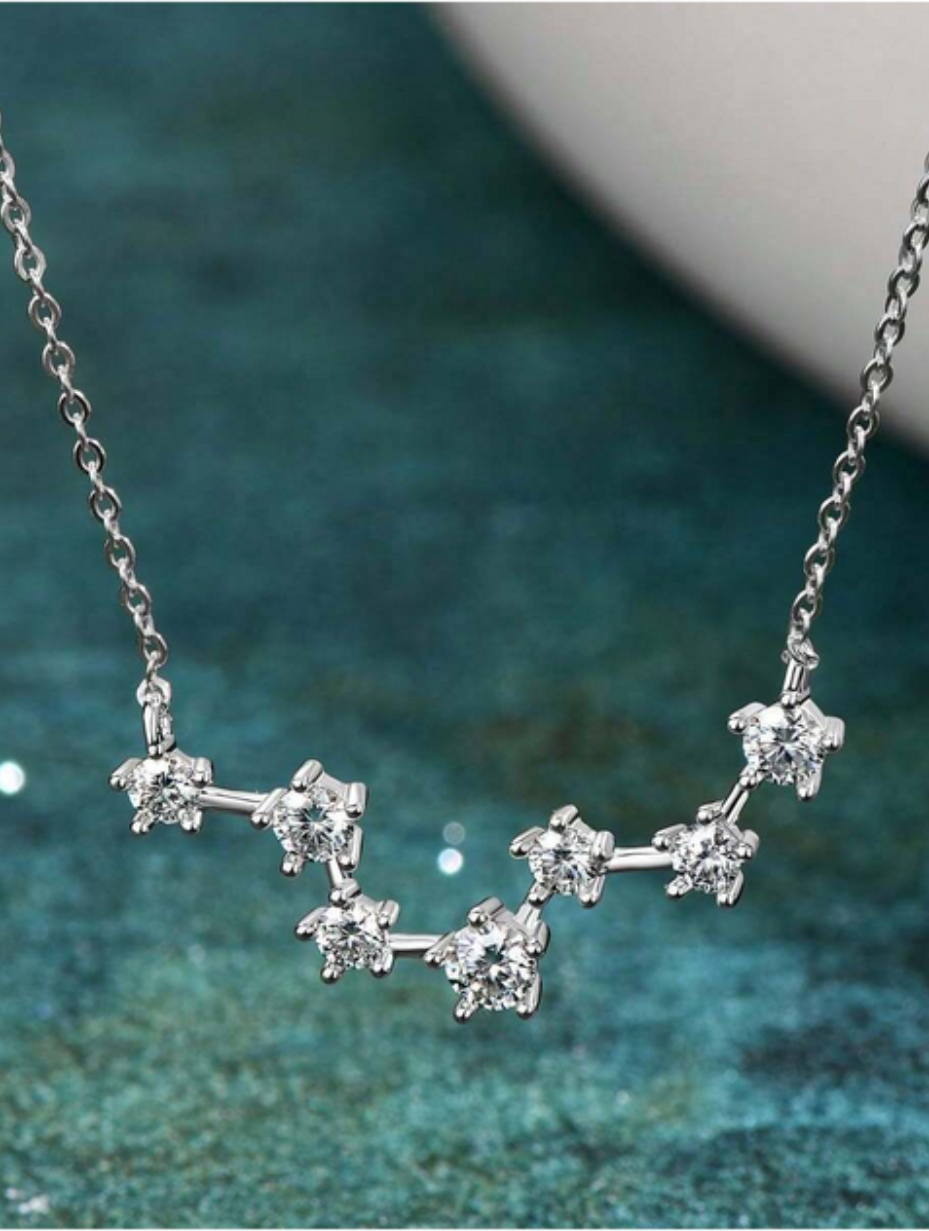 Unique Molecular Structure 925 Sterling Silver Moissanite Necklace