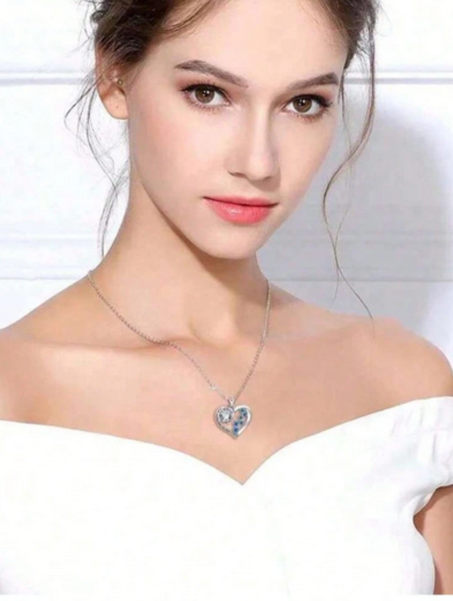 Romantic Heart Moissanite Pendant Necklace