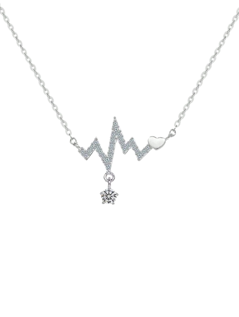 Personalized Heartbeat Moissanite Necklace