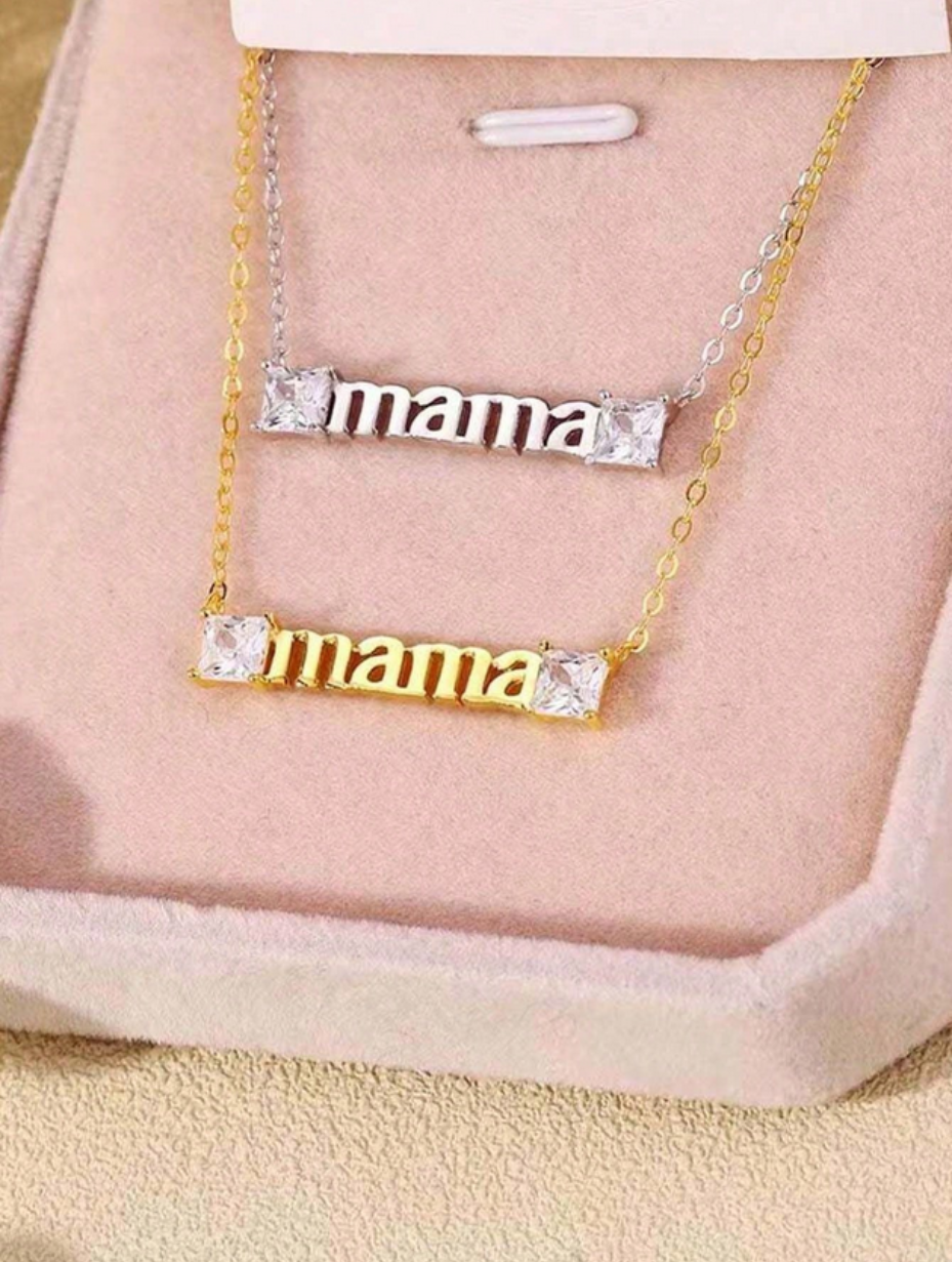 Mother Pendant Moissanite Necklace