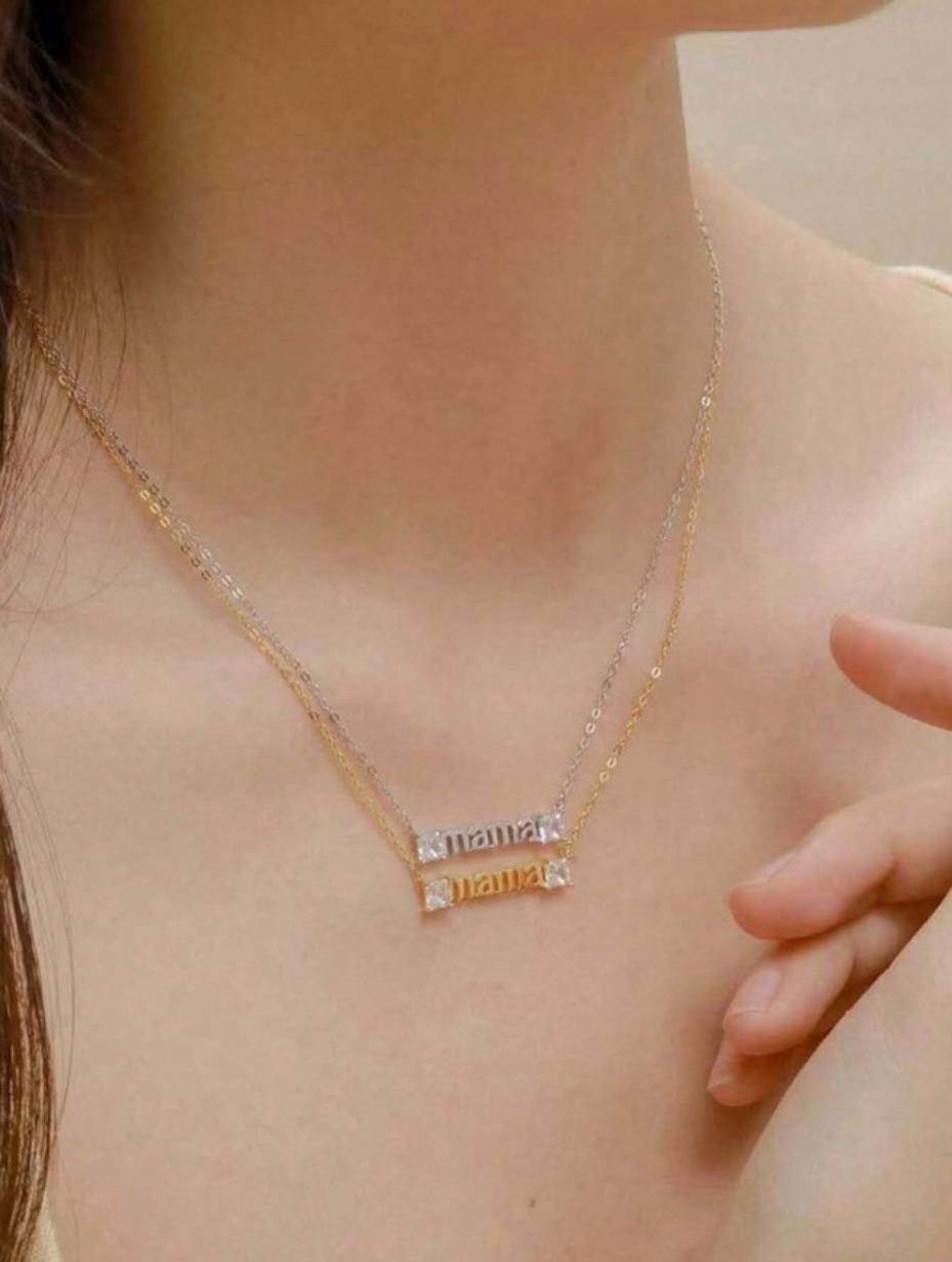 Mother Pendant Moissanite Necklace
