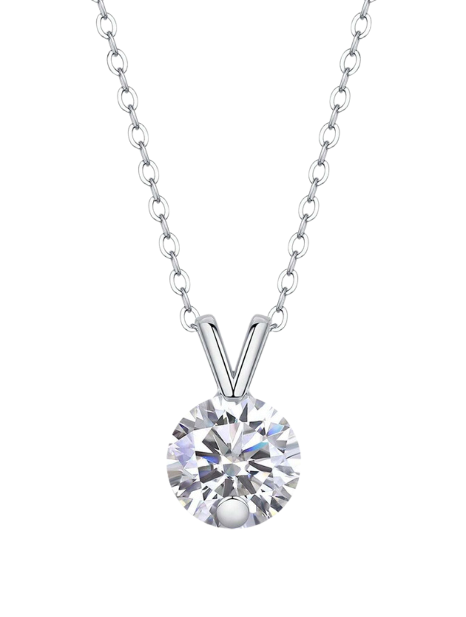 Stylish Moissanite Pendant Necklace