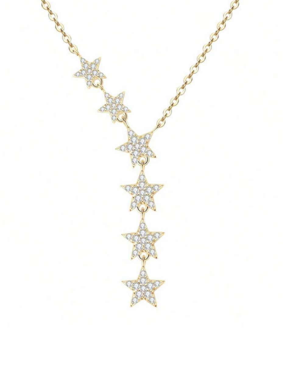 925 Silver Moissanite Star Y-Necklace